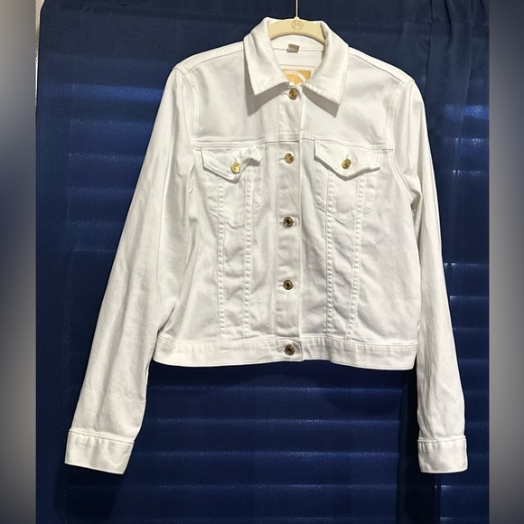 Michael Kors Jackets & Blazers - Michael Kors white jean jacket size M